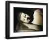 Detail of Stone Carving of the Buddha, Ellora Caves, Maharashtra State, India-Doug Traverso-Framed Photographic Print