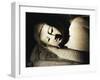 Detail of Stone Carving of the Buddha, Ellora Caves, Maharashtra State, India-Doug Traverso-Framed Photographic Print