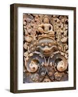 Detail of Stone Carvings, Banteay Srei, Angkor, Cambodia, Indochina-Jochen Schlenker-Framed Photographic Print