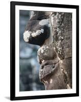 Detail of Stone Face on Towers in the Bayon Temple, Angkor Thom, Cambodia-null-Framed Photographic Print