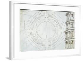 Detail of Study with Map and Relief of Colosseum-Giulio Aristide Sartori-Framed Giclee Print