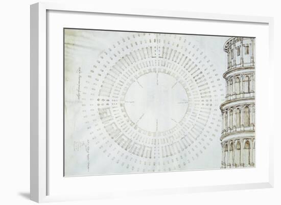 Detail of Study with Map and Relief of Colosseum-Giulio Aristide Sartori-Framed Giclee Print