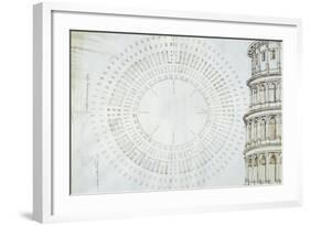 Detail of Study with Map and Relief of Colosseum-Giulio Aristide Sartori-Framed Giclee Print