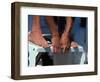 Detail of Swimmer at the Start of a Race-Steven Sutton-Framed Photographic Print