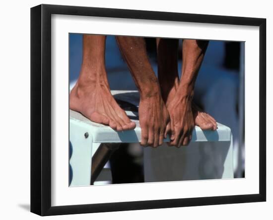 Detail of Swimmer at the Start of a Race-Steven Sutton-Framed Photographic Print