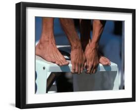 Detail of Swimmer at the Start of a Race-Steven Sutton-Framed Photographic Print