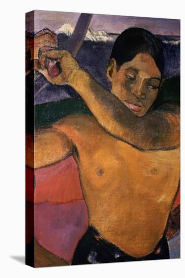 Detail of Tahitian Man from Man with an Axe-Paul Gauguin-Stretched Canvas