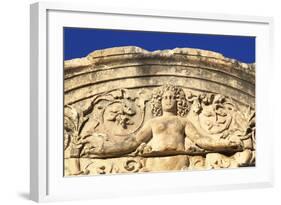 Detail of Temple of Hadrian, Ephesus, Anatolia, Turkey, Asia Minor, Eurasia-Neil Farrin-Framed Photographic Print