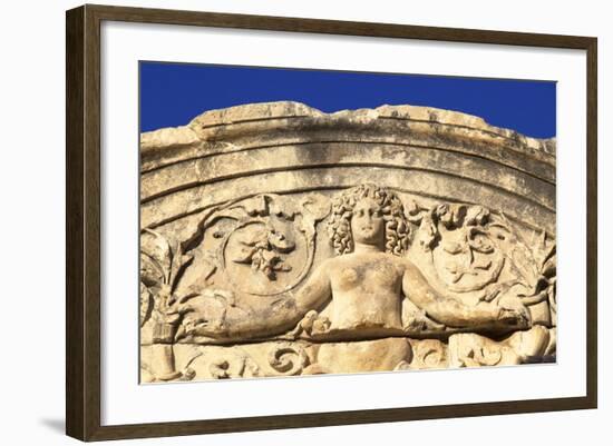 Detail of Temple of Hadrian, Ephesus, Anatolia, Turkey, Asia Minor, Eurasia-Neil Farrin-Framed Photographic Print