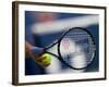 Detail of Tennis Player Holding the Racquet and Ball About to Serve-null-Framed Photographic Print