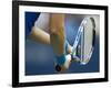 Detail of Tennis Player Holding the Racquet and Ball About to Serve-null-Framed Photographic Print