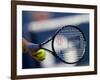 Detail of Tennis Player Holding the Racquet and Ball About to Serve-null-Framed Photographic Print