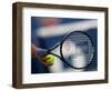 Detail of Tennis Player Holding the Racquet and Ball About to Serve-null-Framed Photographic Print