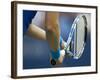 Detail of Tennis Player Holding the Racquet and Ball About to Serve-null-Framed Photographic Print