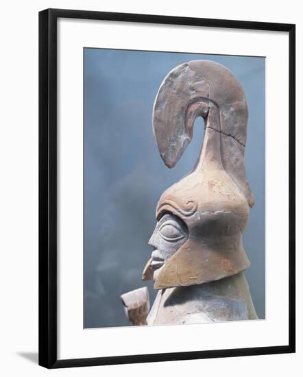 Detail of Terracotta Statuette of Athena, from Gortyn, Crete, Greece-null-Framed Giclee Print