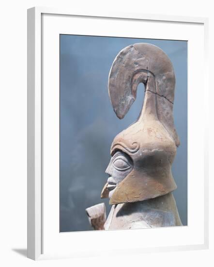 Detail of Terracotta Statuette of Athena, from Gortyn, Crete, Greece-null-Framed Giclee Print