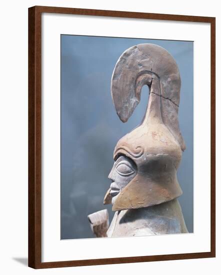 Detail of Terracotta Statuette of Athena, from Gortyn, Crete, Greece-null-Framed Giclee Print