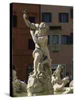 Detail of the 19th Century Fontana Del Nettuno, Piazza Navona, Rome, Lazio, Italy, Europe-Tomlinson Ruth-Stretched Canvas