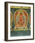 Detail of the Akshobhya buddha, from an imperial embroidered silk thanka. 15th century-Chinese School-Framed Giclee Print