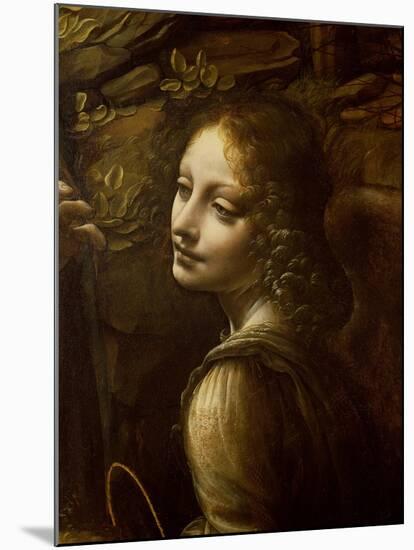 Detail of the Angel, from the Virgin of the Rocks-Leonardo da Vinci-Mounted Premium Giclee Print