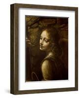 Detail of the Angel, from the Virgin of the Rocks-Leonardo da Vinci-Framed Giclee Print