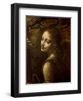 Detail of the Angel, from the Virgin of the Rocks-Leonardo da Vinci-Framed Giclee Print