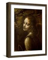 Detail of the Angel, from the Virgin of the Rocks-Leonardo da Vinci-Framed Giclee Print