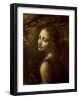 Detail of the Angel, from the Virgin of the Rocks-Leonardo da Vinci-Framed Giclee Print