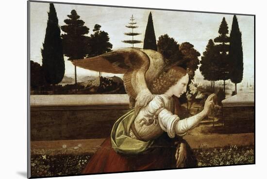 Detail of the Annunciation, no.1-Leonardo da Vinci-Mounted Giclee Print