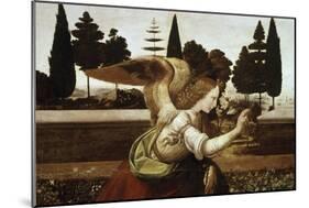 Detail of the Annunciation, no.1-Leonardo da Vinci-Mounted Giclee Print