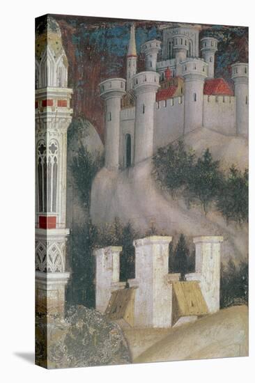 Detail of the Architecture on the Right of St. George and the Princess of Trebizond, C.1433-38-Antonio Pisanello-Stretched Canvas