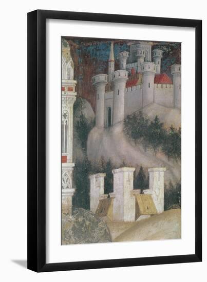 Detail of the Architecture on the Right of St. George and the Princess of Trebizond, C.1433-38-Antonio Pisanello-Framed Giclee Print