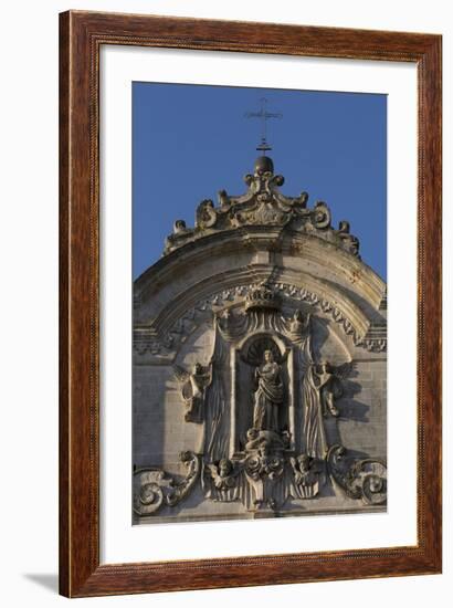 Detail of the Baroque Church of San Francesco D'Assisi in the Sassi Area of Matera-Martin-Framed Photographic Print