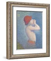 Detail of the Bathers at Asnières, 1884-Georges Pierre Seurat-Framed Giclee Print