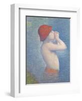 Detail of the Bathers at Asnières, 1884-Georges Pierre Seurat-Framed Giclee Print