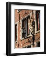 Detail of the Begijnhof, UNESCO World Heritage Site, Bruges, Belgium, Europe-White Gary-Framed Photographic Print
