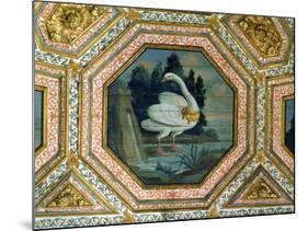 Detail of the Ceiling Decoration in the Salon of the Swans, 15th Century-null-Mounted Giclee Print