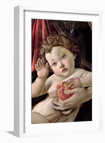 Detail of the Child with Pomegranate from the Madonna Della Melagrana-Sandro Botticelli-Framed Giclee Print