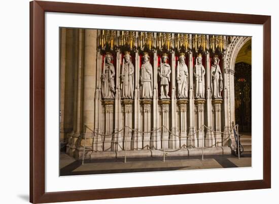 Detail of the Choir Screen in York Minster-Julian Elliott-Framed Photographic Print