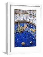 Detail of the Clock Face on the Torre Dell in the Piazza San Marco, San Marco, Venice-Cahir Davitt-Framed Photographic Print