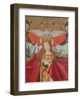 Detail of the Coronation of the Virgin, 1453-54 (Oil on Panel)-Enguerrand Quarton-Framed Giclee Print