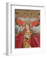 Detail of the Coronation of the Virgin, 1453-54 (Oil on Panel)-Enguerrand Quarton-Framed Giclee Print