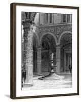 Detail of the Courtyard of the Palazzo Vecchio, 1842-null-Framed Giclee Print