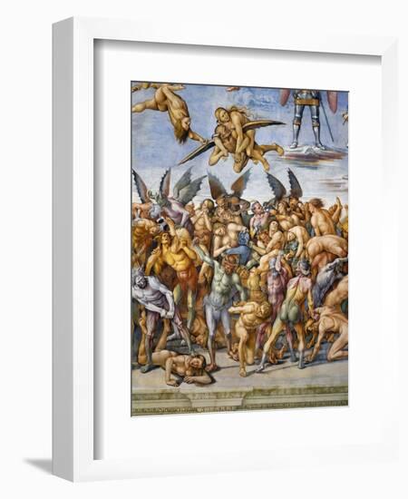 Detail of The Damned in Hell-Luca Signorelli-Framed Giclee Print