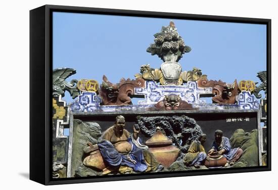 Detail of the Decoration at the Ancestral Temple of the Chen Family in Canton-null-Framed Stretched Canvas