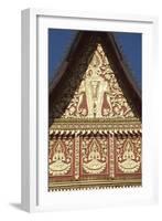 Detail of the Decoration of the Wat Phrakeo Buddhist Temple in Vientiane, Laos-null-Framed Giclee Print