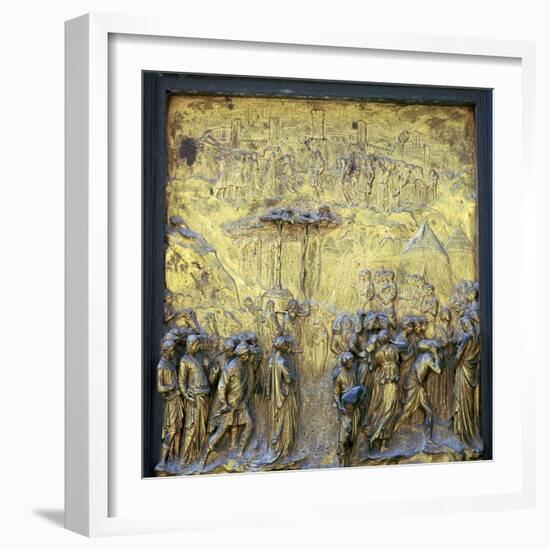 Detail of the Doors of Paradise on the Baptistry, 15th century-Lorenzo Ghiberti-Framed Giclee Print