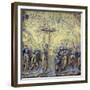 Detail of the doors of Paradise showing the Israelites at Jericho, 15th century-Lorenzo Ghiberti-Framed Giclee Print