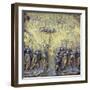 Detail of the doors of Paradise showing the Israelites at Jericho, 15th century-Lorenzo Ghiberti-Framed Giclee Print