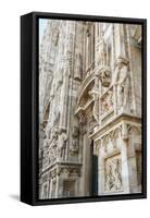 Detail of the Duomo (Cathedral), Milan, Lombardy, Italy, Europe-Yadid Levy-Framed Stretched Canvas